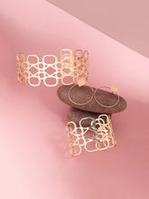 SOHI - Gold Plated Designer Party Necklace, Earrings and Bracelet Set